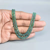 Emerald Inspired Onyx Green 2-Layer Beaded Necklace | Mala | (20–24 Inch)