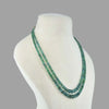 Emerald Inspired Onyx Green 2-Layer Beaded Necklace | Mala | (20–24 Inch)