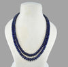 Blue Sapphire Inspired Onyx Blue Glass StoneBeaded Necklace & Premium Celebrity Wear Bollywood Inspired Mala Necklace Set