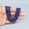 Blue Sapphire Inspired onyx glass 4-Layer Beaded NecklaceMala (20–24 Inch)