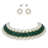 Premium Quality | White & Green 3-Layer | Pearl Mala | Tumble Beads |