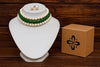 Premium Quality | White & Green 3-Layer | Pearl Mala | Tumble Beads |