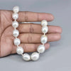 Baroque Synthetic Freshwater White Pearl Beaded Necklace (Single Layer Moti Mala)