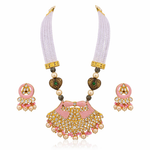Premium Quality | Meenakari & Crystal Beads | Rani Har Necklace Set | Handmade Jewelry |