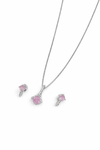 Premium Quality | Monalisa Glass | Silver Plated | Anti - Tarnish Chain Pendant |
