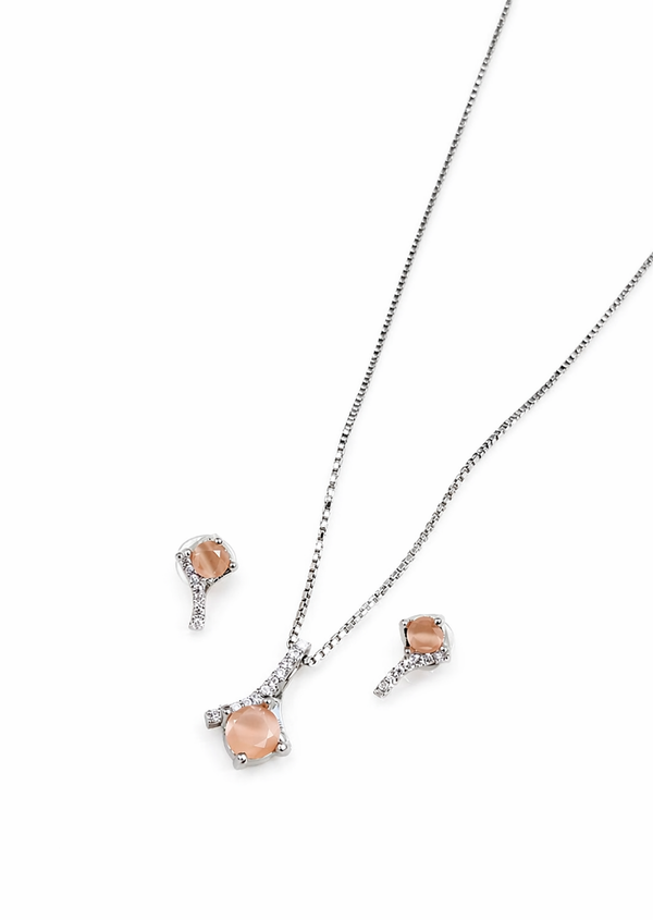 Premium Quality | Monalisa Glass | Silver Plated | Anti - Tarnish Chain Pendant |