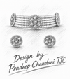 Premium Quality | Flower Detailing | Crystal Beads | Choker Necklace |