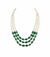 Premium Quality | White & Green Color | Beads Mala | Gold Plated |