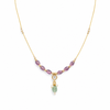 Premium Quality | Gold Plated Chain Set | Amethyst Color |