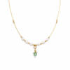 Premium Quality | Gold Plated Chain Set | White Color |