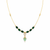 Premium Quality | Gold Plated Chain Set | Green Color |