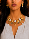 Premium Quality | Mother of Pearls | Chain Choker Set | Mint Color |