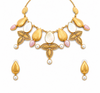 Premium Quality | Mother of Pearls | Chain Choker Set | Pink Color |