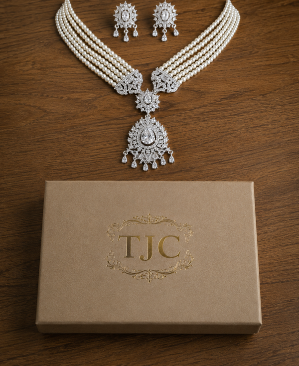 Premium Quality | American Diamond Accent | Choker Set |