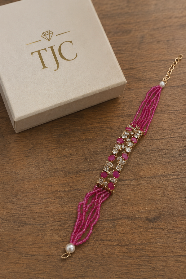 Premium Quality | Red Pearls | AD | Bracelets |