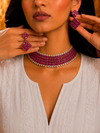 Premium Quality | Mehndi Polish | Choker Set | Hot Pink Color |