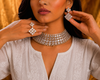 Premium Quality | Mehndi Polish | Choker Set | White Color |