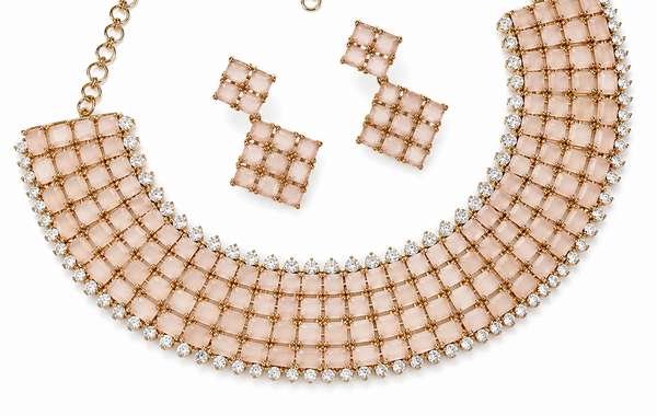 Premium Quality | Mehndi Polish | Choker Set | Peach Color |