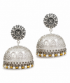 Premium Quality | Kavisha Jhumki Earrings | Silver Plated |