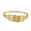 TJC Gold-Toned Anti-Tarnish Wavy Curvy Open Cuff Bracelet