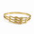 TJC Gold-Toned Anti-Tarnish Wavy Curvy Open Cuff Bracelet