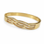 TJC Anti-Tarnish Curvy Dual Tone American Diamond Cuff Bracelet for Women
