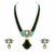 Indian Traditional Pear-Shape Doublet Stone Necklace Set