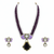 Indian Traditional Pear-Shape Doublet Stone Necklace Set