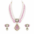 Indian Traditional Pear-Shape Doublet Stone Necklace Set
