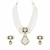 Indian Traditional Pear-Shape Doublet Stone Necklace Set