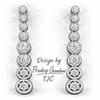 Solitaire diamond pave long dangler statement & premium earrings with AD accents