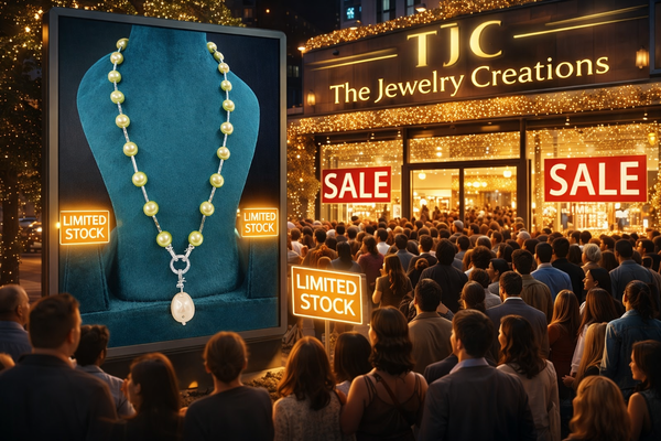 Mother of Pearl Brass Beaded Necklace/ Mala With American Diamond Accent & Statement Piece