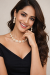 22 Carat Gold Plated Semi Bridal Choker Elegant & Premium Quality Necklace & Bollywood Celebrity Wear Designer Choker Necklace
