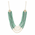 Green Onyx –Inspired Synthetic Pearl Premium Quality Designer Necklace (3-Layer Mala) & Bollywood Celebrity Wear Elegant Beaded Necklace