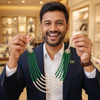 Green Onyx –Inspired Synthetic Pearl Premium Quality Designer Necklace (3-Layer Mala) & Bollywood Celebrity Wear Elegant Beaded Necklace