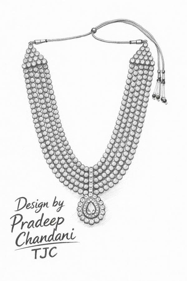 Green Aventurine Glass Premium Quality Groom Beaded Necklace (5 Layer Mala) & Statement Designer & Elegant Beaded Necklace