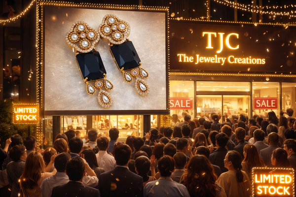 Traditional Long Tops Earrings in Black Onyx with Premium Quality & 14K Antique Gold Plated Earrings