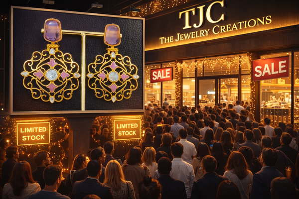 Traditional Lavender Purple Dangler Partywear Premium Quality Earrings in Gold Plated