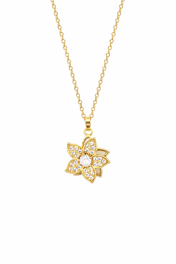 Anti-Tarnish Petal Cluster Shape Premium Chain Pendant &Elegant / Minimal Chain Pendant