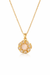 Anti-Tarnish Ivory Pearl Circular Floral Shape Chain Pendant & Premium Quality & Statement Anti - Tarnish Jewelry