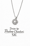 Anti-Tarnish Ivory Pearl Circular Floral Shape Chain Pendant & Premium Quality & Statement Anti - Tarnish Jewelry