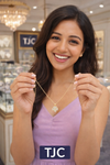 Anti - Tarnish FloralClover Shape PremiumChain Pendant with CZ Accents & Royal Anti- Tarnish Jewelry