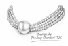 Elegant 3 Layer Pearl Choker Necklace with Statement Center Pearl
