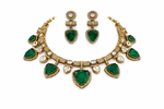 Green Emerald Inspired Bridal Choker Premium & Elegant Traditional Necklace