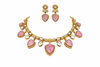 Pink Sapphire Inspired Bridal Choker Designer Popular Necklace & Bollywood Celebrity Wear Traditional Necklace