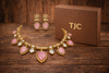 Pink Sapphire Inspired Bridal Choker Designer Popular Necklace & Bollywood Celebrity Wear Traditional Necklace