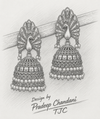 Premium Quality | Artificial Stone | Brass |Jhumki Earrings |