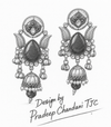 Premium Quality | Artificial Stone | Jhumki Earrings | Green Color |