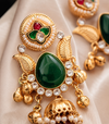 Premium Quality | Artificial Stone | Jhumki Earrings | Green Color |