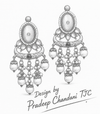 Premium Quality | Dangler Earrings| Artificial Stone | Pink Color |